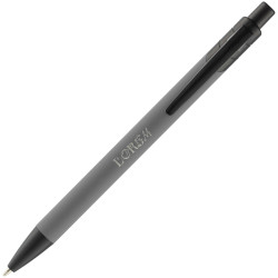 Ручка шариковая Undertone Black Soft Touch, металлические ручки с нанесением, ручки софт-тач с гравировкой, ручки с логотипом