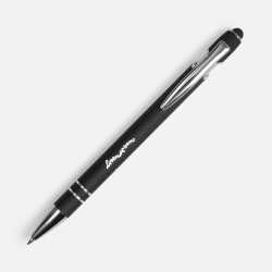 Ручка шариковая Pointer Soft Touch со стилусом, ручки софт-тач с логотипом, ручки с логотипом, ручки сувенирные с печатью