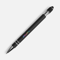 Ручка шариковая Pointer Soft Touch со стилусом, ручки софт-тач с логотипом, ручки с логотипом, ручки сувенирные с печатью