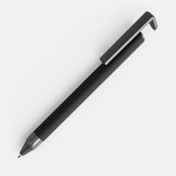 Ручка с подставкой для телефона Standic, ручки-подставки с логотипом, ручки с держателем телефона, ручки металл с логотипом