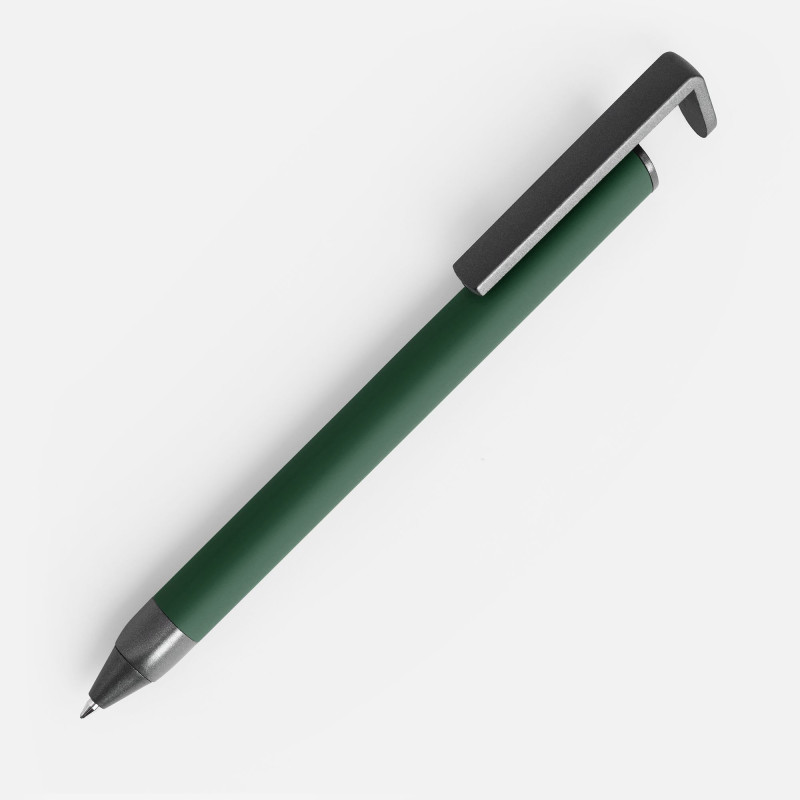 Ручка с подставкой для телефона Standic, ручки-подставки с логотипом, ручки с держателем телефона, ручки металл с логотипом