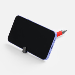 Ручка с подставкой для телефона Standic, ручки-подставки с логотипом, ручки с держателем телефона, ручки металл с логотипом