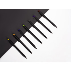 Ручка «Taper Metal», soft-touch с цветной зеркальной гравировкой